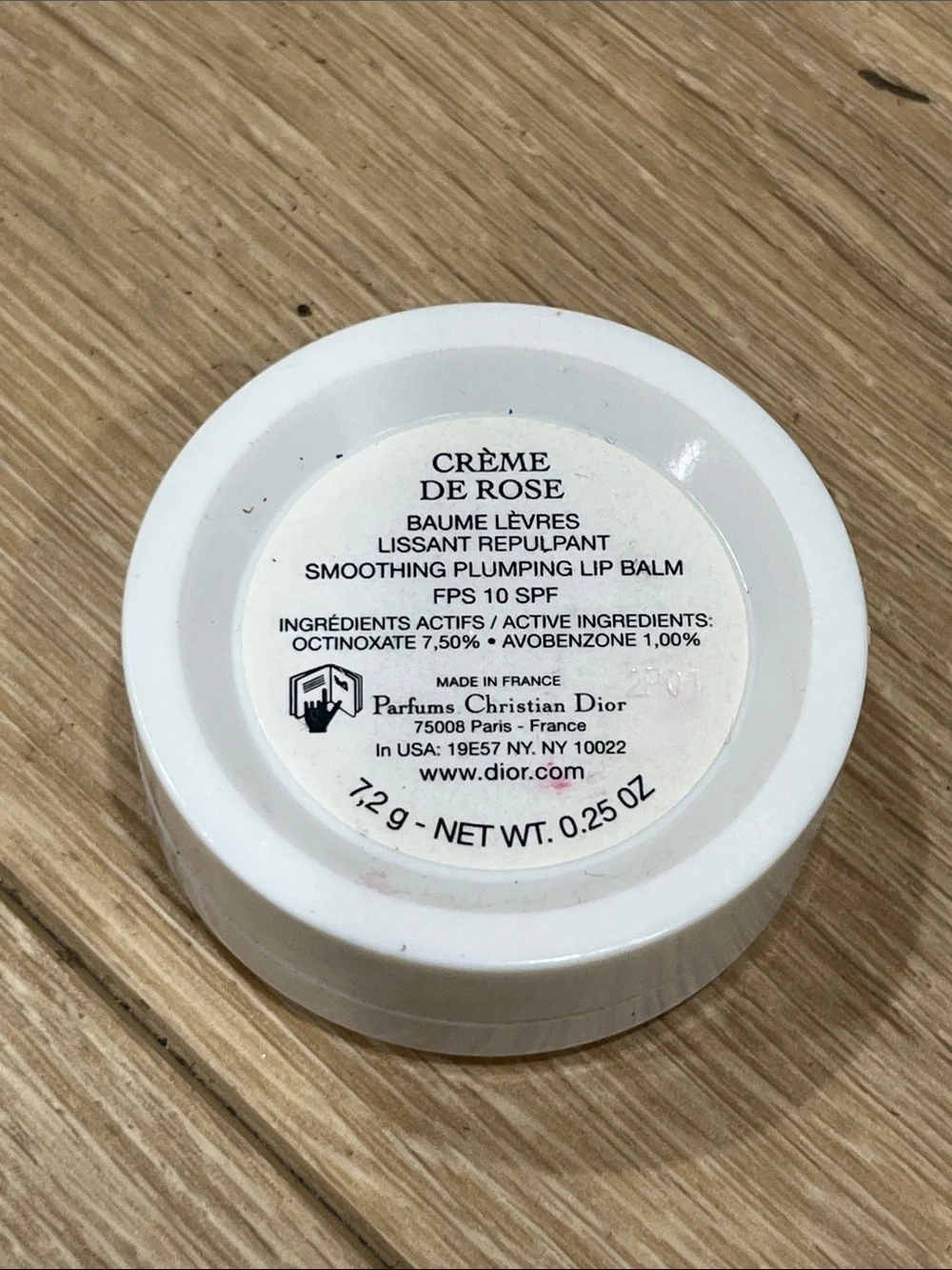 Dior Crème de Rose Smoothing Plumping Lip Balm - White RARE DISCONTINED NEW